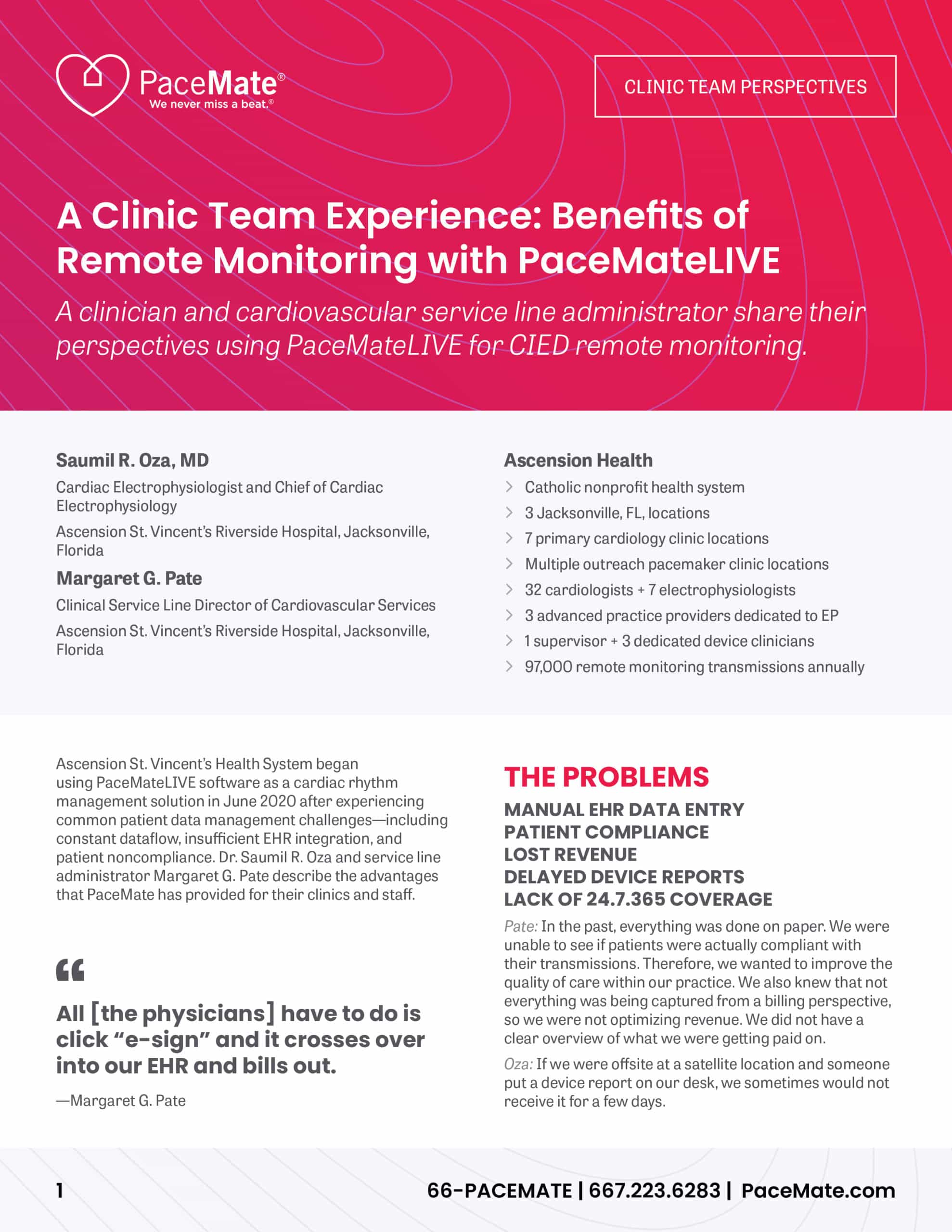 A Clinic Team Experience: Benefits of Remote Monitoring with PaceMate®LIVE